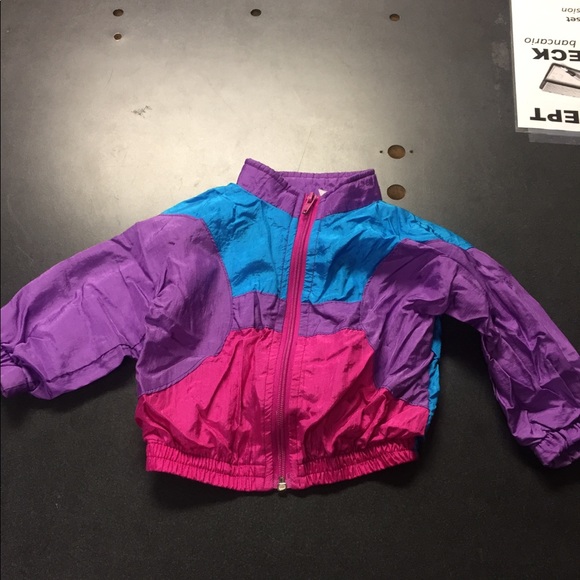 Vintage 9s Kids Colorful Windbreaker 